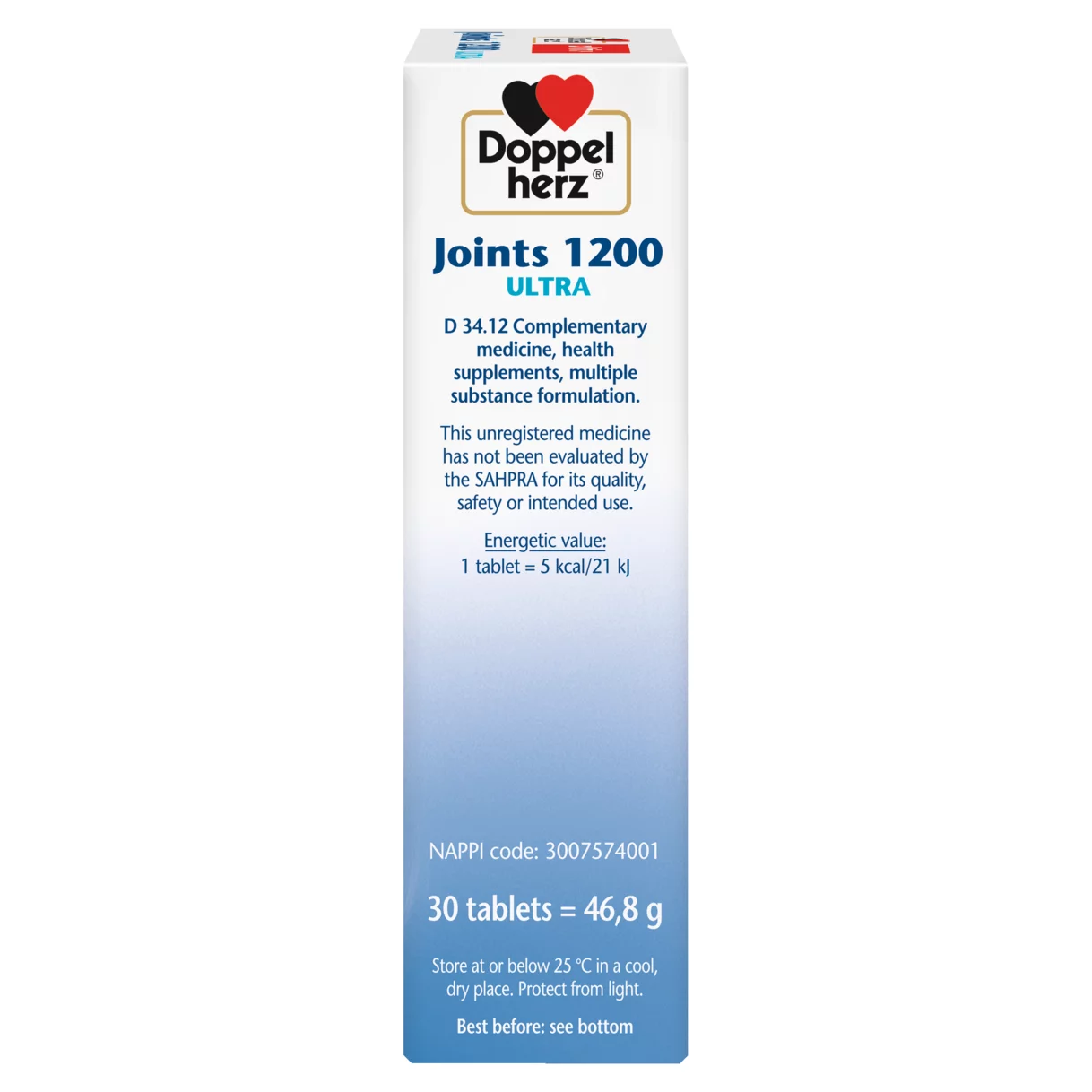 Illustration of the product packaging Doppelherz aktiv Joints 1200 ULTRA side view right